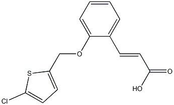 3-{2-[(5-chlorothiophen-2-yl)methoxy]phenyl}prop-2-enoic acid 结构式