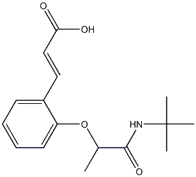 3-{2-[1-(tert-butylcarbamoyl)ethoxy]phenyl}prop-2-enoic acid 结构式
