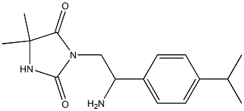 3-{2-amino-2-[4-(propan-2-yl)phenyl]ethyl}-5,5-dimethylimidazolidine-2,4-dione 结构式