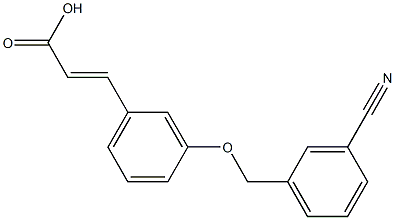 3-{3-[(3-cyanophenyl)methoxy]phenyl}prop-2-enoic acid 结构式