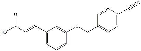 3-{3-[(4-cyanophenyl)methoxy]phenyl}prop-2-enoic acid 结构式