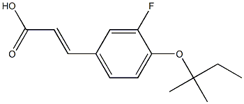 3-{3-fluoro-4-[(2-methylbutan-2-yl)oxy]phenyl}prop-2-enoic acid 结构式