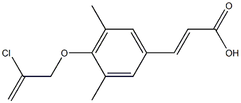 3-{4-[(2-chloroprop-2-en-1-yl)oxy]-3,5-dimethylphenyl}prop-2-enoic acid 结构式