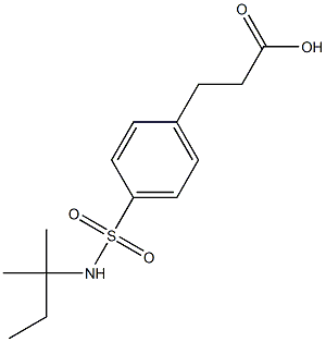 3-{4-[(2-methylbutan-2-yl)sulfamoyl]phenyl}propanoic acid 结构式