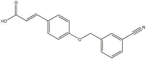 3-{4-[(3-cyanophenyl)methoxy]phenyl}prop-2-enoic acid 结构式