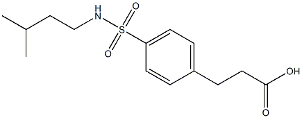 3-{4-[(3-methylbutyl)sulfamoyl]phenyl}propanoic acid 结构式