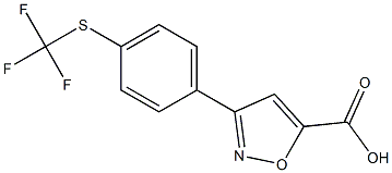 3-{4-[(trifluoromethyl)sulfanyl]phenyl}-1,2-oxazole-5-carboxylic acid 结构式