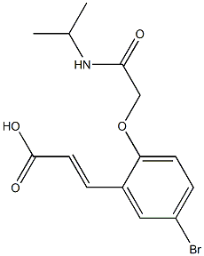 3-{5-bromo-2-[(propan-2-ylcarbamoyl)methoxy]phenyl}prop-2-enoic acid 结构式