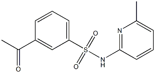 3-acetyl-N-(6-methylpyridin-2-yl)benzene-1-sulfonamide 结构式