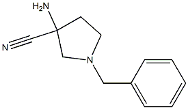 3-amino-1-benzylpyrrolidine-3-carbonitrile 结构式