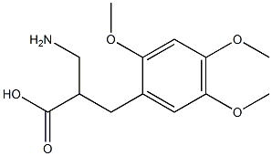 3-amino-2-[(2,4,5-trimethoxyphenyl)methyl]propanoic acid 结构式