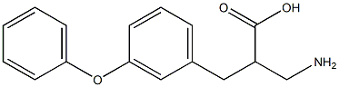 3-amino-2-[(3-phenoxyphenyl)methyl]propanoic acid 结构式