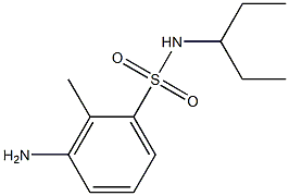 3-amino-2-methyl-N-(pentan-3-yl)benzene-1-sulfonamide 结构式