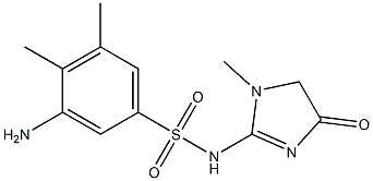 3-amino-4,5-dimethyl-N-(1-methyl-4-oxo-4,5-dihydro-1H-imidazol-2-yl)benzene-1-sulfonamide 结构式