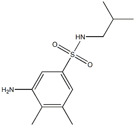 3-amino-4,5-dimethyl-N-(2-methylpropyl)benzene-1-sulfonamide 结构式