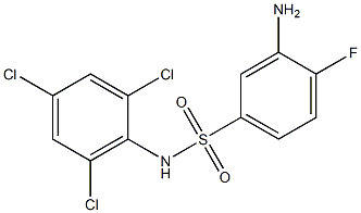 3-amino-4-fluoro-N-(2,4,6-trichlorophenyl)benzene-1-sulfonamide 结构式