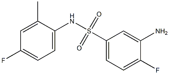 3-amino-4-fluoro-N-(4-fluoro-2-methylphenyl)benzene-1-sulfonamide 结构式