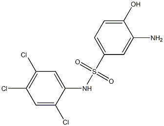 3-amino-4-hydroxy-N-(2,4,5-trichlorophenyl)benzene-1-sulfonamide 结构式