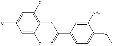 3-amino-4-methoxy-N-(2,4,6-trichlorophenyl)benzamide 结构式