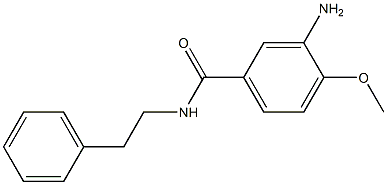 3-amino-4-methoxy-N-(2-phenylethyl)benzamide 结构式