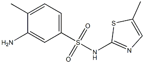 3-amino-4-methyl-N-(5-methyl-1,3-thiazol-2-yl)benzene-1-sulfonamide 结构式