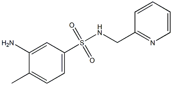 3-amino-4-methyl-N-(pyridin-2-ylmethyl)benzene-1-sulfonamide 结构式