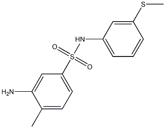 3-amino-4-methyl-N-[3-(methylsulfanyl)phenyl]benzene-1-sulfonamide 结构式