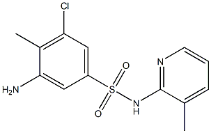 3-amino-5-chloro-4-methyl-N-(3-methylpyridin-2-yl)benzene-1-sulfonamide 结构式