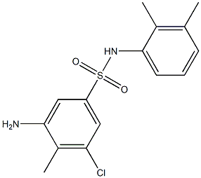 3-amino-5-chloro-N-(2,3-dimethylphenyl)-4-methylbenzene-1-sulfonamide 结构式