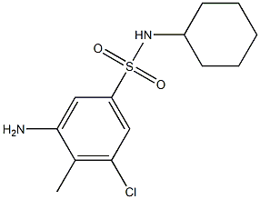 3-amino-5-chloro-N-cyclohexyl-4-methylbenzene-1-sulfonamide 结构式