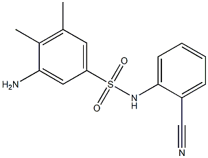 3-amino-N-(2-cyanophenyl)-4,5-dimethylbenzene-1-sulfonamide 结构式