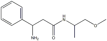 3-amino-N-(2-methoxy-1-methylethyl)-3-phenylpropanamide 结构式