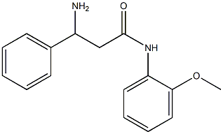 3-amino-N-(2-methoxyphenyl)-3-phenylpropanamide 结构式