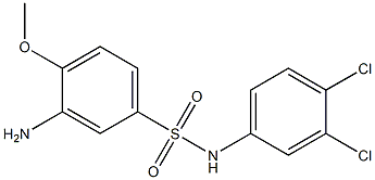 3-amino-N-(3,4-dichlorophenyl)-4-methoxybenzene-1-sulfonamide 结构式