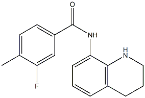 3-fluoro-4-methyl-N-(1,2,3,4-tetrahydroquinolin-8-yl)benzamide 结构式