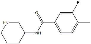 3-fluoro-4-methyl-N-(piperidin-3-yl)benzamide 结构式