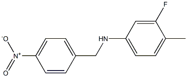 3-fluoro-4-methyl-N-[(4-nitrophenyl)methyl]aniline 结构式