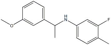 3-fluoro-N-[1-(3-methoxyphenyl)ethyl]-4-methylaniline 结构式