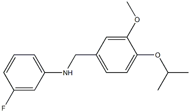 3-fluoro-N-{[3-methoxy-4-(propan-2-yloxy)phenyl]methyl}aniline 结构式