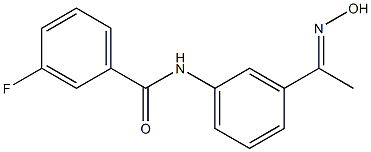 3-fluoro-N-{3-[(1E)-N-hydroxyethanimidoyl]phenyl}benzamide 结构式