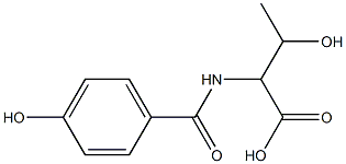 3-hydroxy-2-[(4-hydroxyphenyl)formamido]butanoic acid 结构式