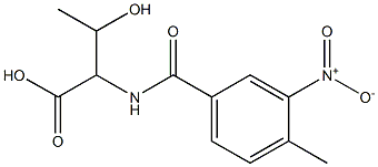 3-hydroxy-2-[(4-methyl-3-nitrophenyl)formamido]butanoic acid 结构式
