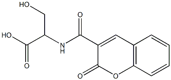 3-hydroxy-2-{[(2-oxo-2H-chromen-3-yl)carbonyl]amino}propanoic acid 结构式