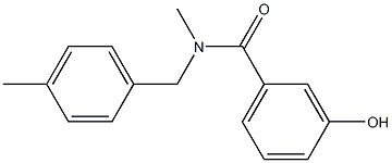 3-hydroxy-N-methyl-N-[(4-methylphenyl)methyl]benzamide 结构式