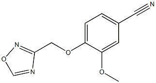 3-methoxy-4-(1,2,4-oxadiazol-3-ylmethoxy)benzonitrile 结构式