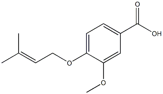3-methoxy-4-[(3-methylbut-2-enyl)oxy]benzoic acid 结构式