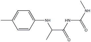 3-methyl-1-{2-[(4-methylphenyl)amino]propanoyl}urea 结构式