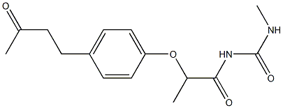 3-methyl-1-{2-[4-(3-oxobutyl)phenoxy]propanoyl}urea 结构式