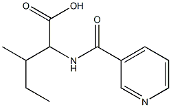 3-methyl-2-[(pyridin-3-ylcarbonyl)amino]pentanoic acid 结构式
