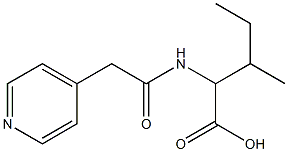 3-methyl-2-[(pyridin-4-ylacetyl)amino]pentanoic acid 结构式